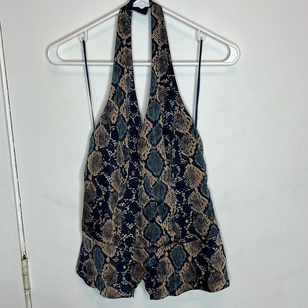 Guess snake print python crossover halter top - Picture 3 of 11